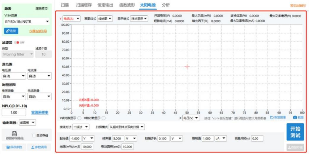 200×200mm太阳光模拟器软件操作界面